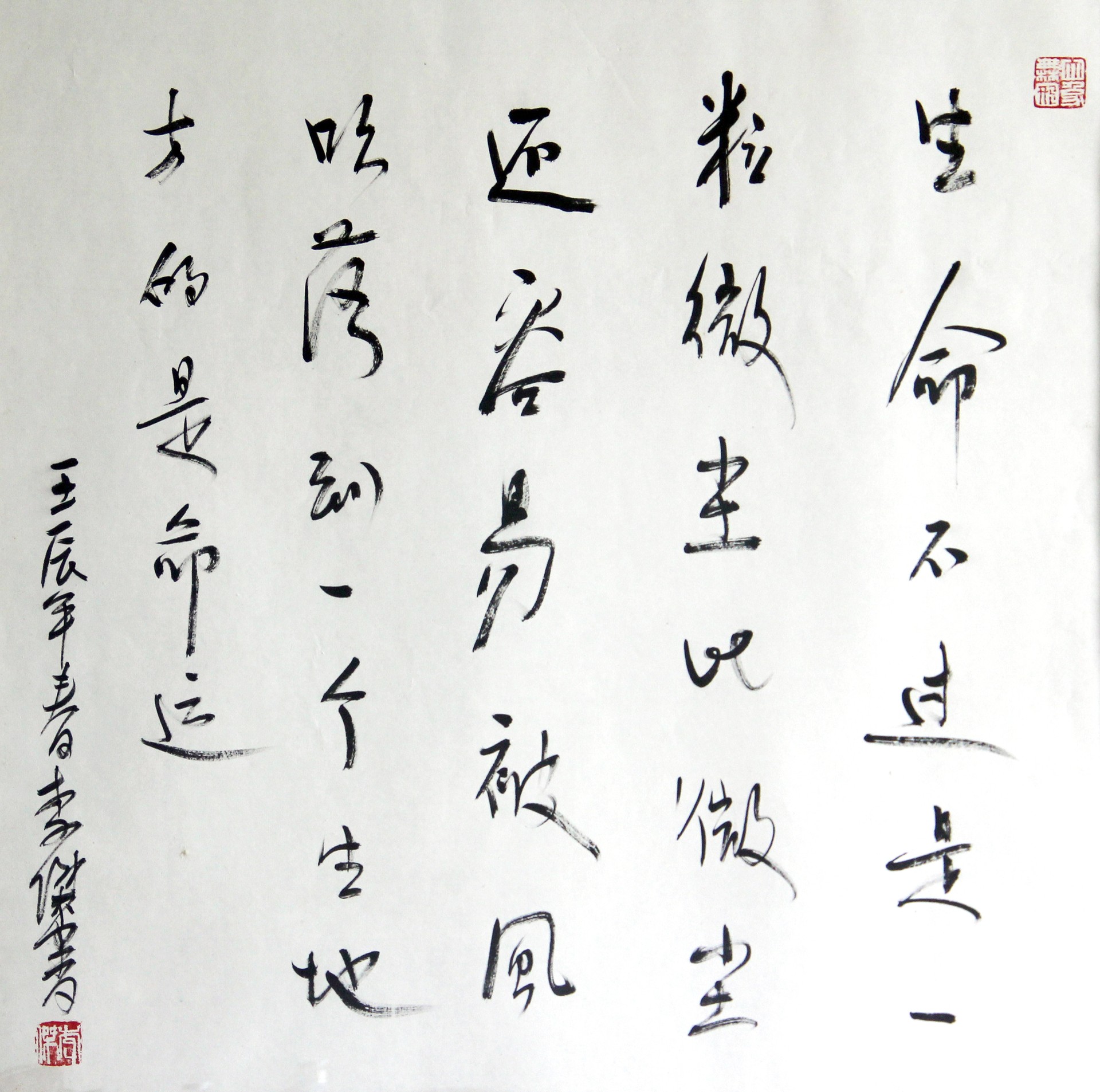 生命不过是一粒微尘